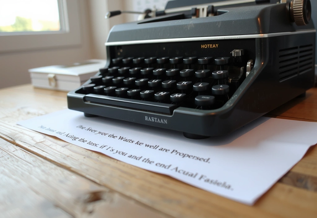 Typewriter typing legal terms